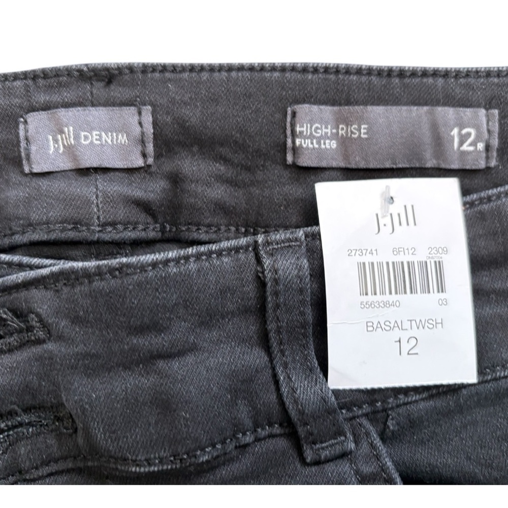 NWT J.Jill Basalt Black High-Rise Full Leg Jeans | Size 12 - Picture 2 of 8